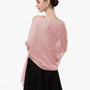 NWOT Pale Pink Chiffon Scarf Wrap Shawl